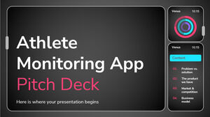 Pitch Deck dell'app per il monitoraggio degli atleti