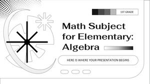 Materia di matematica per Elementare - 1a elementare: Algebra