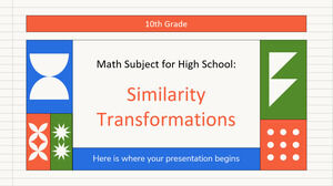 高中数学科目 - 十年级：相似度变换