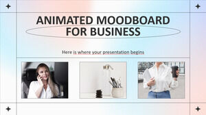 Moodboard animado para negócios