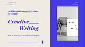 تخصص اللغة الإنجليزية واللغات الأجنبية للكلية: الكتابة الإبداعية