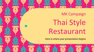 Campaña MK de restaurante de estilo tailandés