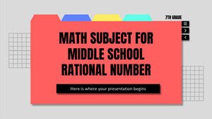 Materia de Matemáticas para Escuela Intermedia - 7mo Grado: Número Racional