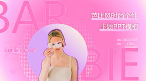 Plantilla de PowerPoint con tema personalizado de Barbie Style Fashion