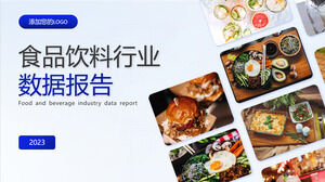 Blue Food and Beverage Catering Data Report Шаблон PPT