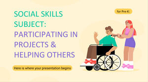 Przedmiot umiejętności społecznych dla Pre-K: Uczestnictwo w projektach i pomaganie innym