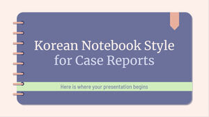 Style de cahier coréen pour les rapports de cas
