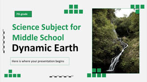 Materia di scienze per la scuola media - 7th Grade: Dynamic Earth