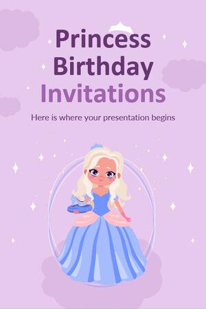 Invitations d'anniversaire de princesse
