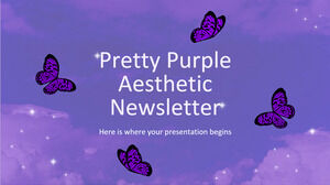 Buletin informativ Pretty Purple Aesthetic