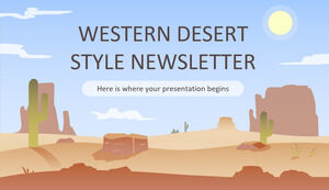 Newsletter in stile deserto occidentale