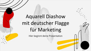 Aquarell-Diashow mit deutscher Flagge für Marketing