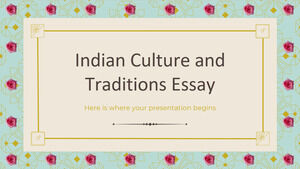 Essay über indische Kultur und Traditionen