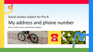 Social Studies Subject for Pre-K: My Address and Phone Number
