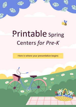 Весенние центры для печати для Pre-K