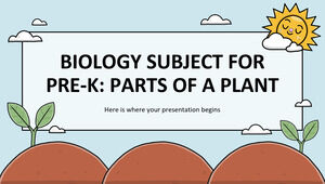 Sujet de biologie pour le pré-K : Parties d'une plante