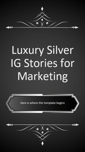 Historias de IG plateadas de lujo para marketing