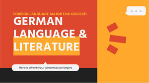 Limba străină Major pentru colegiu: Limba și literatura germană