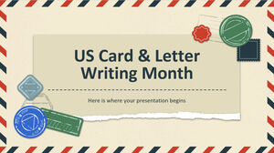 米国のカードと手紙を書く月間
