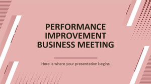Performance Improvement Business Meeting