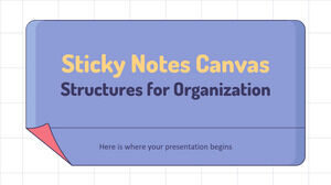 Estruturas de tela de notas adesivas para organização
