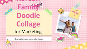 Korean Family Doodle Collage for Marketing