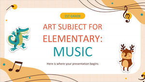 Matière d'art pour le primaire - 1re année : musique