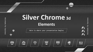 銀色 Chrome 3d 元素商業迷你主題