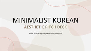 Pitch Deck esthétique coréen minimaliste