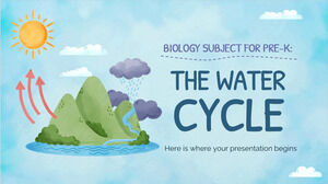 Materia di biologia per l'asilo: il ciclo dell'acqua