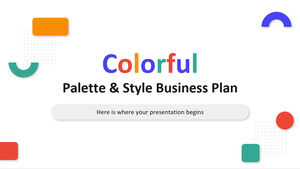 Palette colorée et plan d'affaires de style