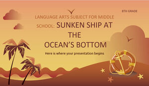 مادة فنون اللغة للمدرسة الإعدادية - الصف الثامن: السفينة الغارقة في قاع المحيط