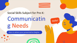 Matéria de Habilidades Sociais para Pré-K: Necessidades de Comunicação