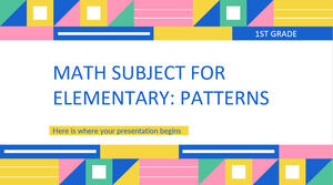 Sujet de mathématiques pour le primaire - 1re année : les régularités