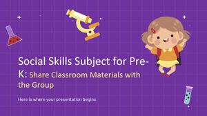 Abilități sociale Subiect pentru pre-K: Împărtășiți materialele de clasă cu grupul