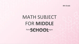 Materia de Matemáticas para Escuela Secundaria - 8.º Grado: Razones, Proporciones y Porcentajes