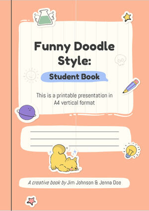 Stile Doodle divertente: libro dello studente