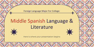 Foreign Language Major for College: Middle Spanish Language and Literature