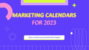 Calendriers marketing pour 2023