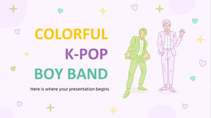 فرقة K-pop Boy الملونة