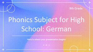 Lise Ses Bilgisi Konusu - 9. Sınıf: Almanca