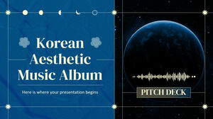 Pitch Deck dell'album di musica estetica coreana