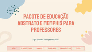 Pacote educacional abstrato e Memphis para professores