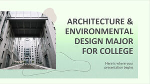 Jurusan Arsitektur dan Desain Lingkungan untuk Perguruan Tinggi