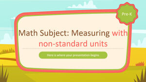 Matière mathématique pour la maternelle : mesurer avec des unités non standard