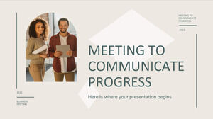 Meeting to Communicate Progress