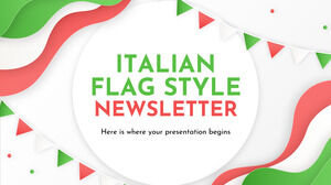 Newsletter sur le style du drapeau italien