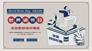 Journée mondiale du livre, profitez de la lecture amusante du modèle PPT à télécharger
