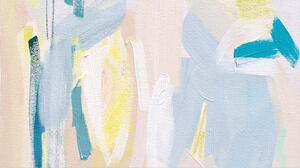 2色の油絵ブラシストロークPPTの背景画像