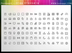 112 Vector Colorable Business Office Equipment PPT Icon Materials Download